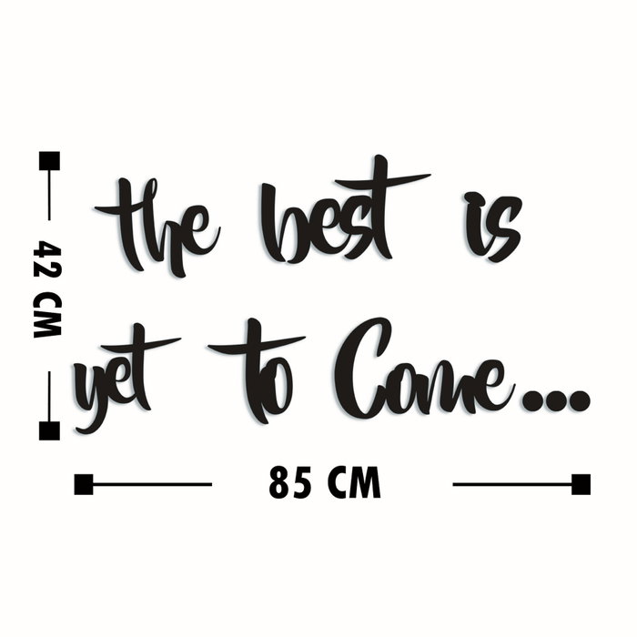 Wallity Escultura de Pared The Best is Yet To Come Negro